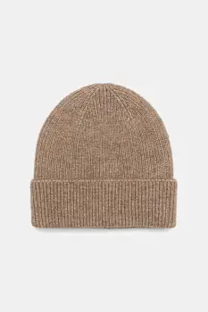 Medicine caciula din amestec de lana culoarea bej imagine