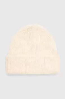 Medicine caciula din amestec de lana culoarea bej, din tricot gros imagine