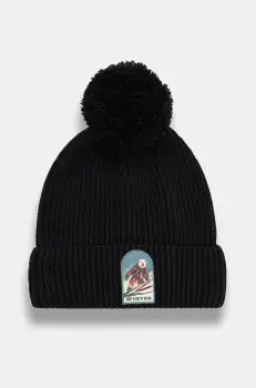 Medicine caciula din bumbac femei, culoarea negru, bumbac imagine