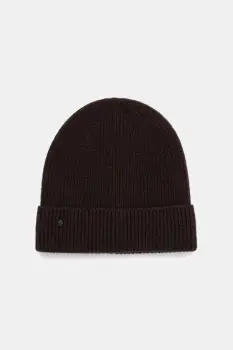 Medicine caciula din lana merino culoarea maro imagine