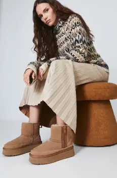 Medicine cizme de iarna culoarea maro imagine