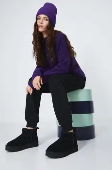 Medicine cizme de iarna culoarea negru imagine