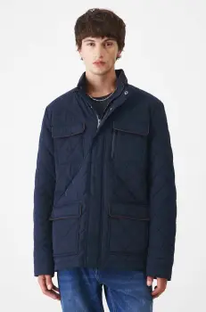 Medicine geaca barbati, culoarea albastru marin, de iarna imagine