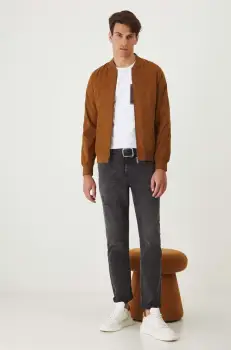 Medicine geaca barbati, culoarea maro, de tranzitie imagine