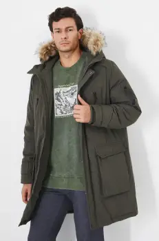 Medicine geaca barbati, culoarea verde, de iarna imagine