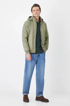 Medicine geaca bomber barbati, culoarea verde, de tranzitie imagine