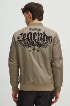 Medicine geaca bomber barbati, culoarea verde, de tranzitie imagine