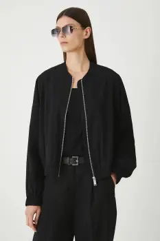 Medicine geaca bomber culoarea negru, de tranzitie imagine