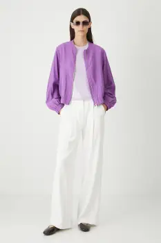 Medicine geaca bomber culoarea violet, de tranzitie imagine