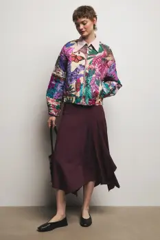 Medicine geaca bomber pentru femei, din bumbac imagine