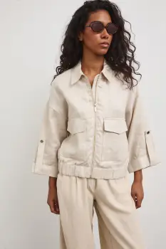 Medicine geaca bomber pentru femei, din in imagine