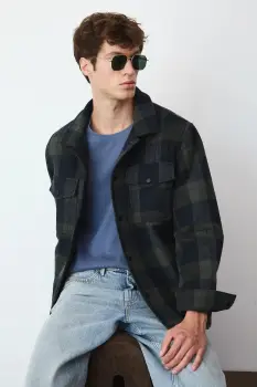 Medicine geaca cu aspect de camasa culoarea verde, de tranzitie imagine