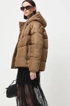 Medicine geaca culoarea bej, de iarna, oversize imagine