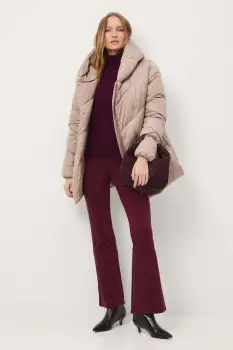 Medicine geaca culoarea bej, de iarna, oversize imagine