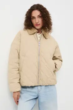 Medicine geaca culoarea bej, de tranzitie, oversize imagine