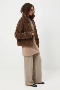 Medicine geaca culoarea maro, de tranzitie, oversize imagine