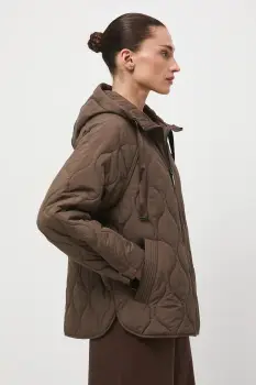 Medicine geaca culoarea maro, de tranzitie, oversize imagine