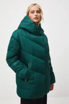 Medicine geaca culoarea verde, de iarna, oversize imagine