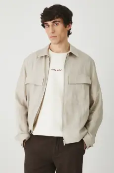 Medicine geaca de in barbati, culoarea bej, de tranzitie imagine