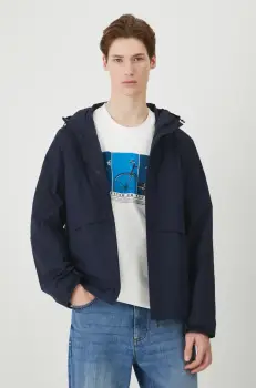 Medicine geaca de ploaie barbati, culoarea albastru marin, de tranzitie imagine