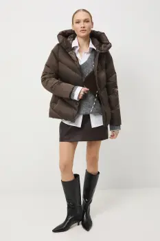 Medicine geaca de puf culoarea maro imagine