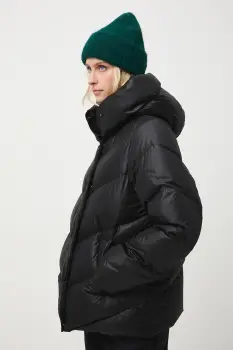 Medicine geaca de puf culoarea negru, de iarna imagine