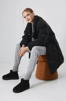 Medicine geaca de puf femei, culoarea negru, de iarna, oversize imagine