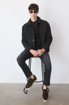 Medicine geaca din amestec de lana culoarea gri, de tranzitie imagine