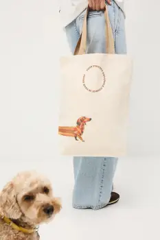Medicine geanta de bumbac culoarea bej imagine
