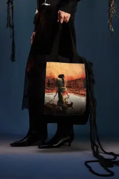 Medicine geanta de bumbac culoarea negru imagine