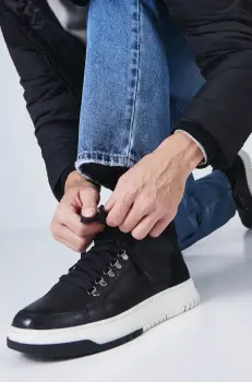 Medicine ghete de piele barbati, culoarea negru imagine