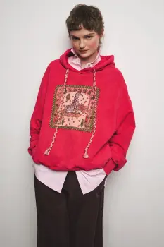 Medicine hanorac cu gluga pentru femei, din bumbac imagine