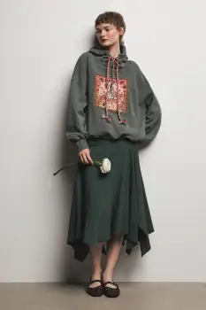 Medicine hanorac cu gluga pentru femei, din bumbac imagine