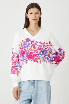 Medicine hanorac de bumbac culoarea alb, cu imprimeu imagine