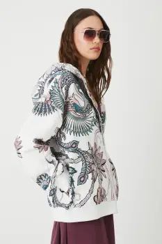 Medicine hanorac de bumbac culoarea bej imagine