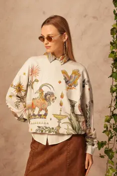 Medicine hanorac de bumbac culoarea bej, modelator imagine