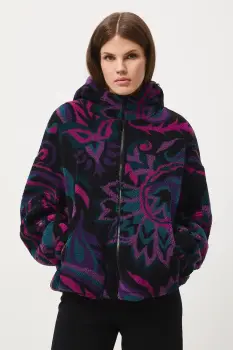 Medicine hanorac fleece culoarea negru, cu gluga, modelator imagine