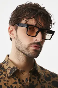 Medicine ochelari de soare barbati, culoarea galben imagine