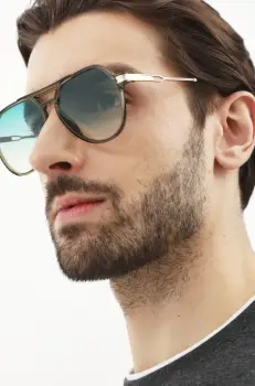 Medicine ochelari de soare barbati, culoarea verde imagine