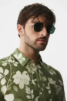 Medicine ochelari de soare barbati, culoarea verde imagine