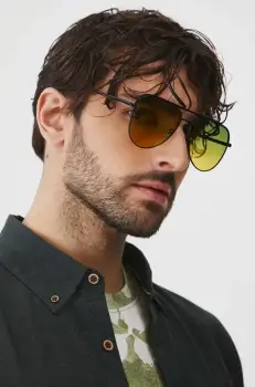 Medicine ochelari de soare barbati, culoarea verde imagine