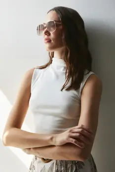 Medicine ochelari de soare culoarea maro imagine