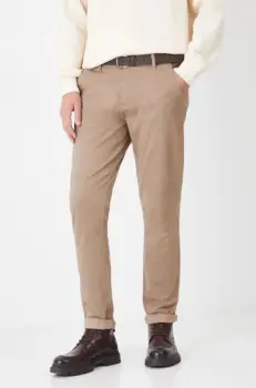 Medicine pantaloni barbati, culoarea bej, mulata imagine