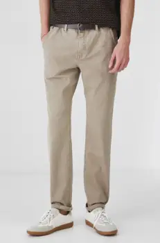 Medicine pantaloni barbati, culoarea bej, mulata imagine