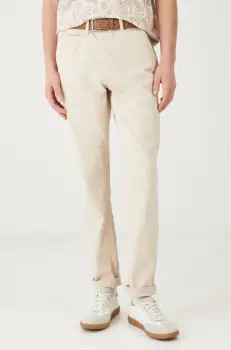 Medicine pantaloni barbati, culoarea bej, mulata imagine