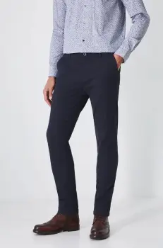 Medicine pantaloni barbati, culoarea bleumarin, chinos imagine