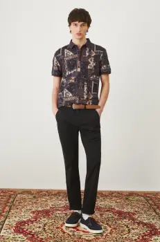 Medicine pantaloni barbati, culoarea negru, mulata imagine