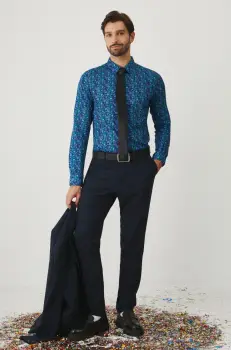 Medicine pantaloni barbati, culoarea verde, mulata imagine