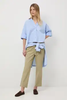 Medicine pantaloni chinos de dama din bumbac cu elastan imagine