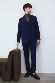 Medicine pantaloni culoarea albastru marin imagine